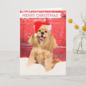 American Cocker Spaniel Christmas Card