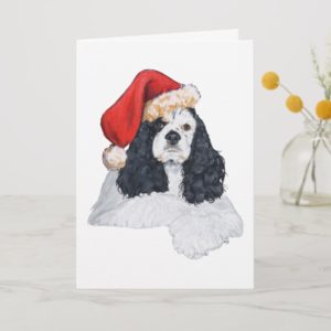 American Cocker Spaniel Christmas Holiday Card