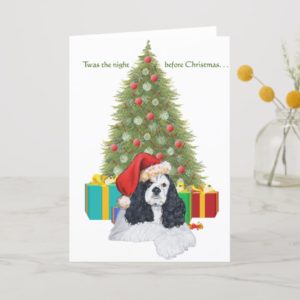 American Cocker Spaniel Christmas Holiday Card
