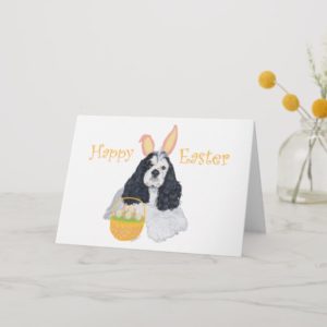 American Cocker Spaniel Easter Holiday Card
