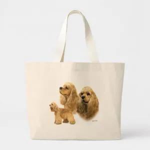 American Cocker Spaniel Large Tote Bag