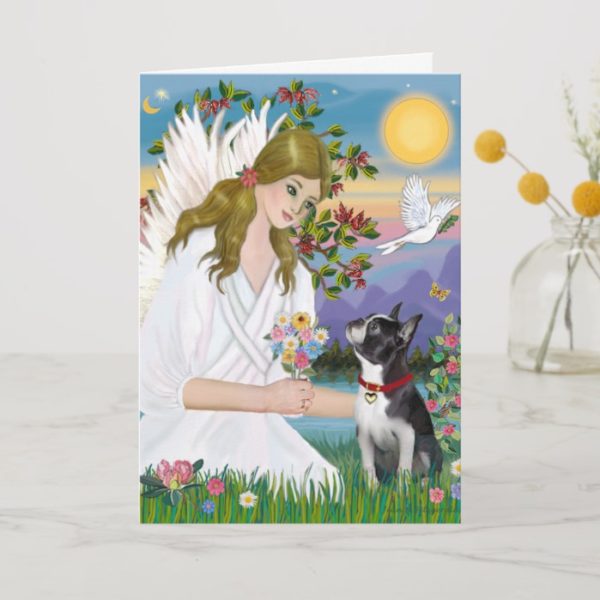 Angel Love (card) - Boston Terrier 3 Card