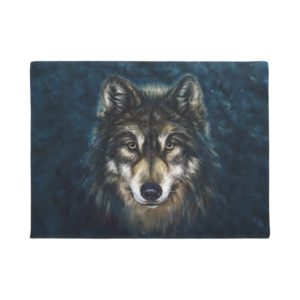 Artistic Wolf Face Doormat