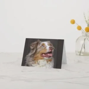 Australian Shepherd Aussie Puppy Dog Love Hello Card
