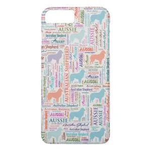 Australian Shepherd Aussie Word Art Case-Mate iPhone Case