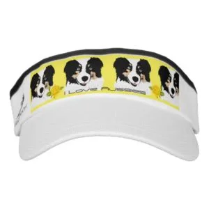 Australian Shepherd Black Tri Visor