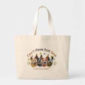 Australian Shepherd Can't Have Just One Large Tote Bag
