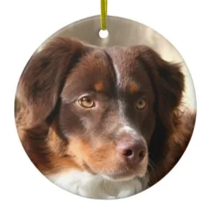 Australian Shepherd Ceramic Ornament