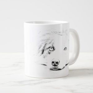 Australian Shepherd dog art Large Coffee Mug