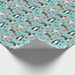 Australian Shepherd dog Birthday wrapping paper