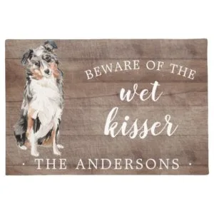 Australian Shepherd Dog Personalized Door Mat