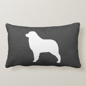 Australian Shepherd Dog Silhouette Lumbar Pillow