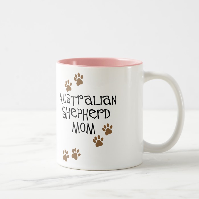 Australian Shepherd Mom Two-Tone Coffee Mug