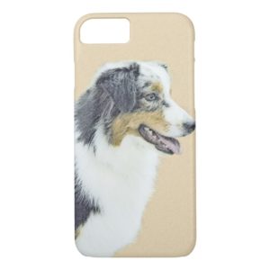 Australian Shepherd Painting - Original Dog Art Case-Mate iPhone Case