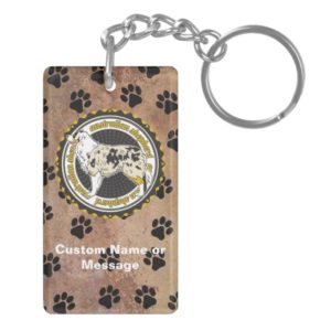 Australian Shepherd Paws Dog Breed Lover Custom Keychain