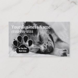 Australian Shepherd Puppy Pet Sitter Business Card