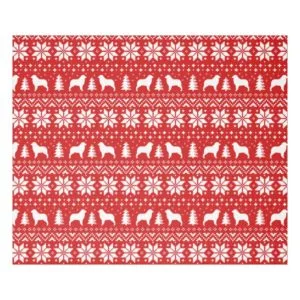 Australian Shepherd Silhouettes Christmas Pattern Fleece Blanket