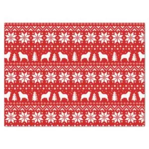 Australian Shepherd Silhouettes Christmas Pattern Tissue Paper