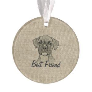 Awesome  adorable funny trendy boxer puppy dog ornament
