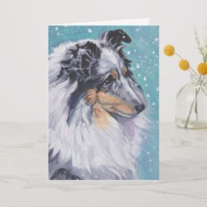 Beautiful Sheltie Shetland Sheepdog Fine Art Card