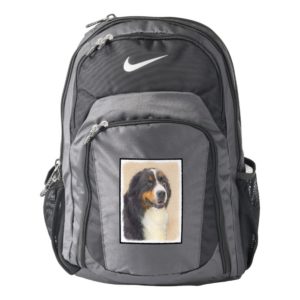 Bernese Mountain Dog 2 Painting - Original Dog Art Nike Backpack