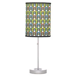 Bernese Mountain Dog Cartoon Pop-Art Table Lamp