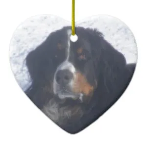Bernese Mountain Dog Ceramic Ornament