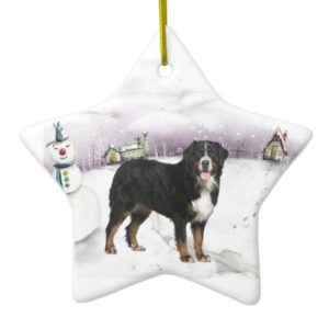 Bernese Mountain Dog Christmas ornament
