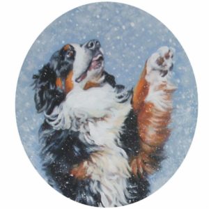 Bernese mountain dog christmas ornament