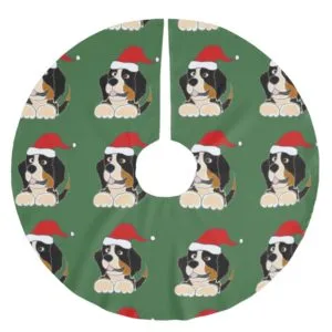 Bernese Mountain Dog Christmas Tree Skirt