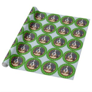 Bernese Mountain Dog Happy Howliday Wrapping Paper