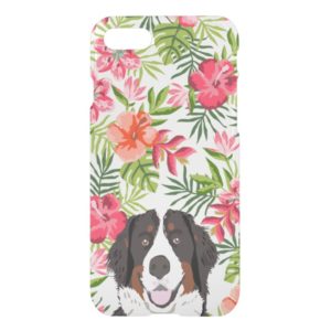 Bernese Mountain Dog iphone case - tropical