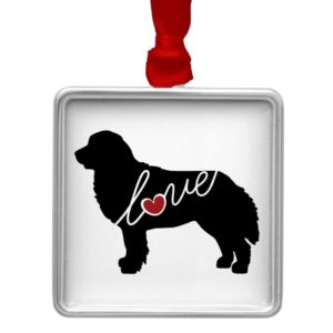 Bernese Mountain Dog Love Metal Ornament