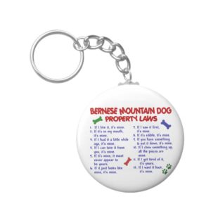 BERNESE MOUNTAIN DOG Property Laws 2 Keychain