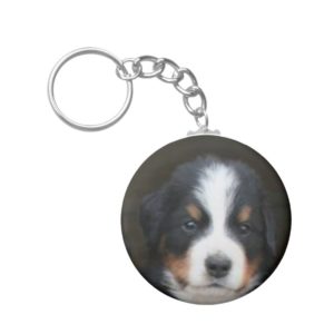 Bernese mountain dog pup keychain