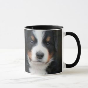 Bernese mountain dog puppies mug
