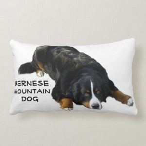 Bernese Mountain Dog Rug Pose Pillow