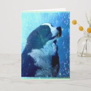 Bernese Mountain Dog star struck Greeting Card
