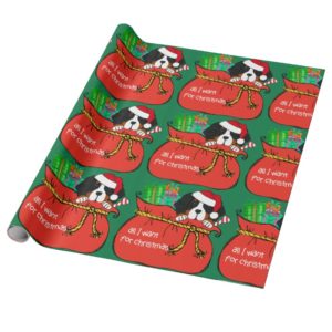 Bernese Mt Dog All I Want For Christmas Wrapping Paper