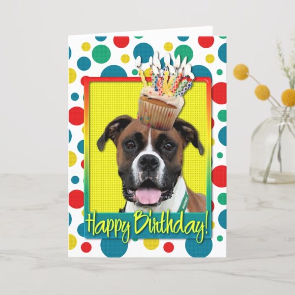Birthday Cupcake - Boxer - Vindy Card
