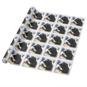 Black and White Cocker Spaniel Wrapping Paper