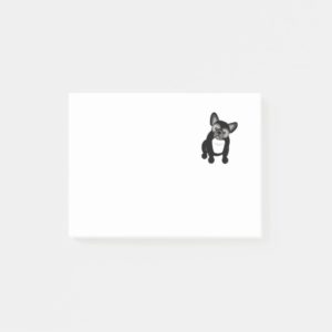 Black and White French Bulldog Post-it Notes