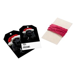 Black Cocker Spaniel Christmas Gift Tags