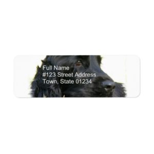 Black Cocker Spaniel Return Address Label