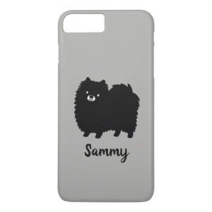 Black Pomeranian with Custom Text Case-Mate iPhone Case