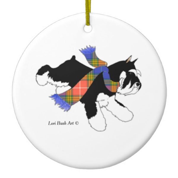 Black & Silver Schnauzer Ornament