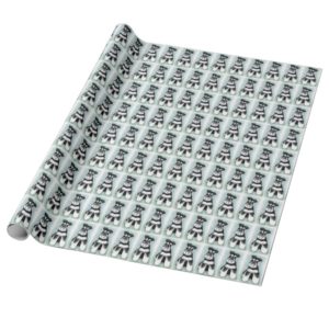 Black & Silver Schnauzer Wrapping Paper