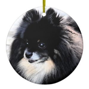 Black & Tan Pomeranian Ornament