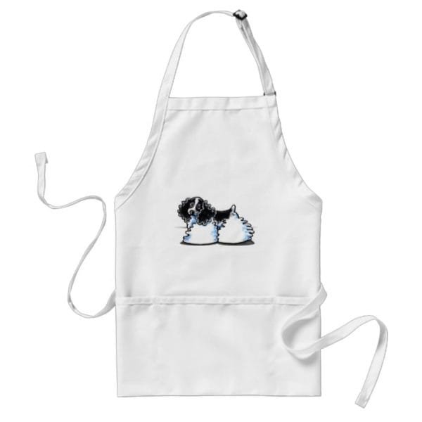 Black White Parti Cocker Spaniel Adult Apron