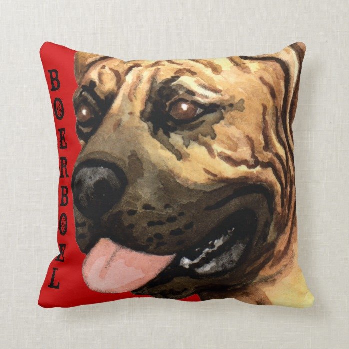 Boerboel Color Block Throw Pillow